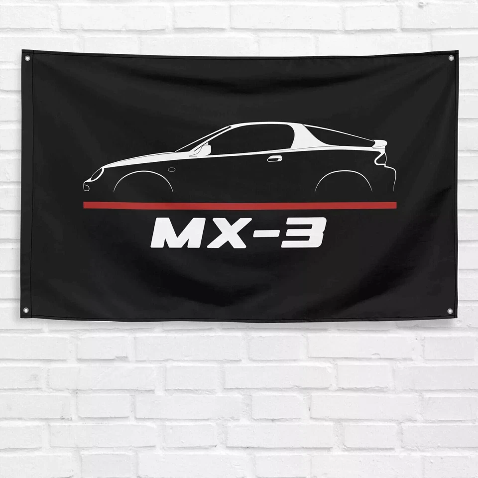 Подарок на день рождения баннер с флагом для энтузиастов Mazda MX-3 1991-1998 3x5 футов - Изображение 1 из 1