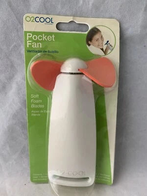 Ventilador de mano de bolsillo 3 O2Cool naranja a batería portátil de verano T7-2 Foto 1 de 3
