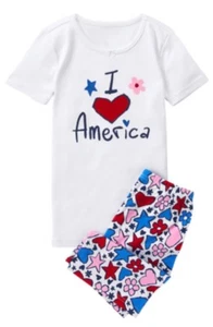 NWT Gymboree Girls I Love America 4th July Star Spangled Days Hearts Size 2t - Picture 1 of 1