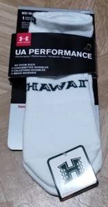 Under Armour University of Hawaii No Show Socks Performance Men Medium 4-8.5 - Picture 1 of 4