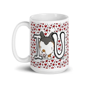 Tricolor Corgi Dog Mug 15 Oz Valentine's Day Anniversary Gift Coffee Cup - Picture 1 of 24