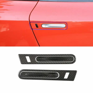 Fit For Nissan GTR R35 2008-2016 Real Carbon Fiber Car Door Handle Cover Cap - Imagen 1 de 6