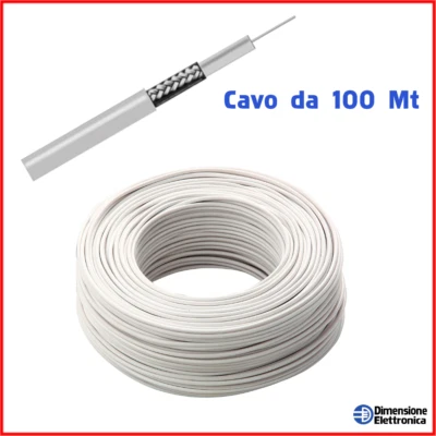 Cavo Tv Antenna 6.8mm Satellite Coassiale Bobina Filo Zodiac Sky 5G Lte Digitale - Immagine 1 di 4