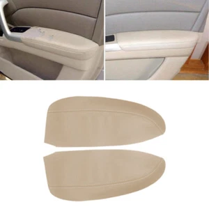 2*BEIGE/TAN Leather Front Door Panel Armrest Cover Lid Trim for 07-12 Acura RDX - Picture 1 of 7