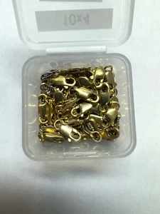 Cierre de bloqueo de garra de langosta de oro amarillo de 14 quilates de 10 mm x 4 mm ~ 0,50 gramos - Imagen 1 de 1