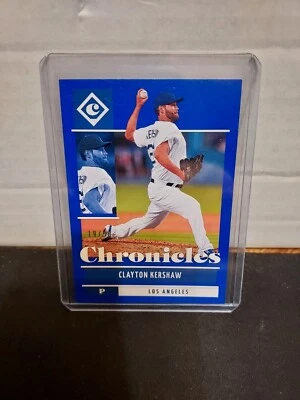 2022 Panini Chronicles Baseball Clayton Kershaw 19/50 Blue Parallel Dodgers - Image 1 of 2