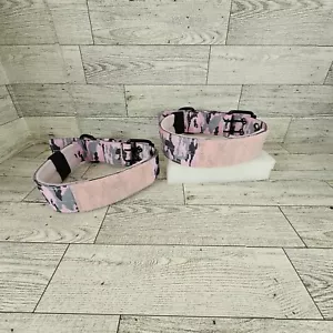 2 Pack Pink Camouflage Dog Collars Size MEDIUM OPEN BOX - Picture 1 of 8
