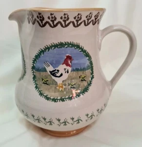 Nicholas Mosse Pottery Ireland, Large Landscape Chicken Hen Jug Pitcher 32 oz. - Picture 1 of 22