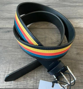 PAUL SMITH LEDERGÜRTEL KÜNSTLERSTREIFEN GRÖSSE 30 HERGESTELLT IN SPANIEN EINZELHANDEL 155 € NEU MIT ETIKETT - Bild 1 von 7