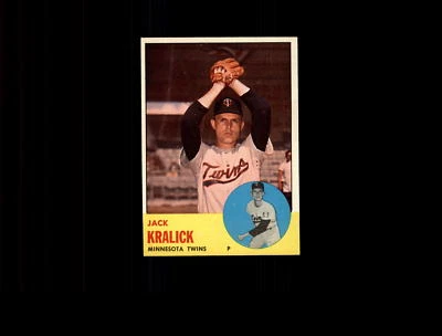 1963 Topps 448 Jack Kralick EX-MT #D480017 - Image 1 of 2