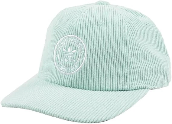 ADIDAS Originals Men’s Resort Corduroy Hat Hazy Green Trefoil Strapback Cap