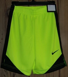NIKE Dri Fit Volt Green Shorts (No Pockets) & Black Swoosh Size: 6 NWT $24 - Picture 1 of 2