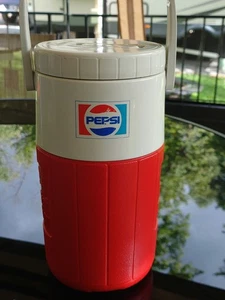 Coleman Pepsi & Pizza Hut Relief Pitcher 1/2 Gallon Jug w/ Handle Vintage - Picture 1 of 6