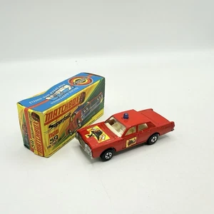 Matchbox Superfast 59 Mercury Fire Chief con casco y ejes etiquetas en caja - Imagen 1 de 13