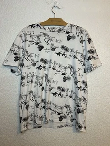 AllSaints Oversized Hawaiian Skeleton Sunset Shaka Paradiso Playa T-shirt Mens S - Picture 1 of 11