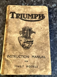 Vintage original schmuddelig mit Werkstattkopie Triumph Vorgerät Bedienungsanleitung 1947-48 - Bild 1 von 3