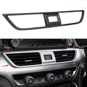 Center Dashboard Air Vent Outlet Decor Trim Carbon Fiber Fit Honda Accord 2018 - Picture 1 of 7