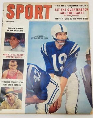 Revista SPORT Diciembre 1957 - Cubierta Johnny Unitas Colts - Red Grange Story Foto 1 de 2