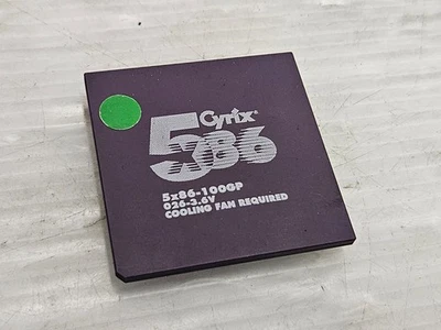 Cyrix 5x86, 5x86-100GP, 100MHz, Socket 3, 3.6V, Rare Vintage CPU, Working - Image 1 of 2
