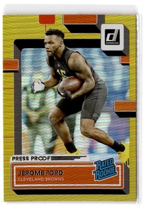 2022 Donruss Jerome Ford RC #346 Premium Press Proof Cleveland Browns - Picture 1 of 2