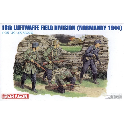 16th LUFTWAFFE FIELD DIVISION (NORMANDY 1944) KIT 1:35 Dragon Kit Figure Militar - Immagine 1 di 1