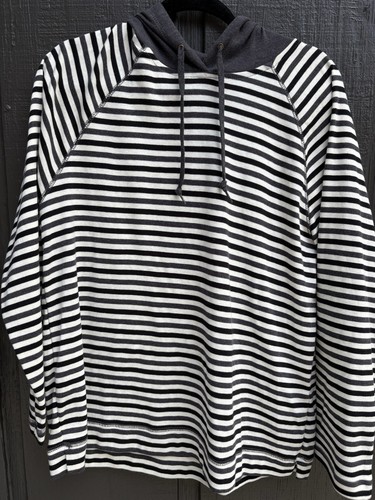 VETEMENTS Catalina felpa con cappuccio donna pullover grande a righe capospalla