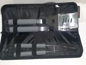 3-Piece Grill Set W/Zipper Tote-Picnic Time North America's Railroad NEW - Picture 1 of 11