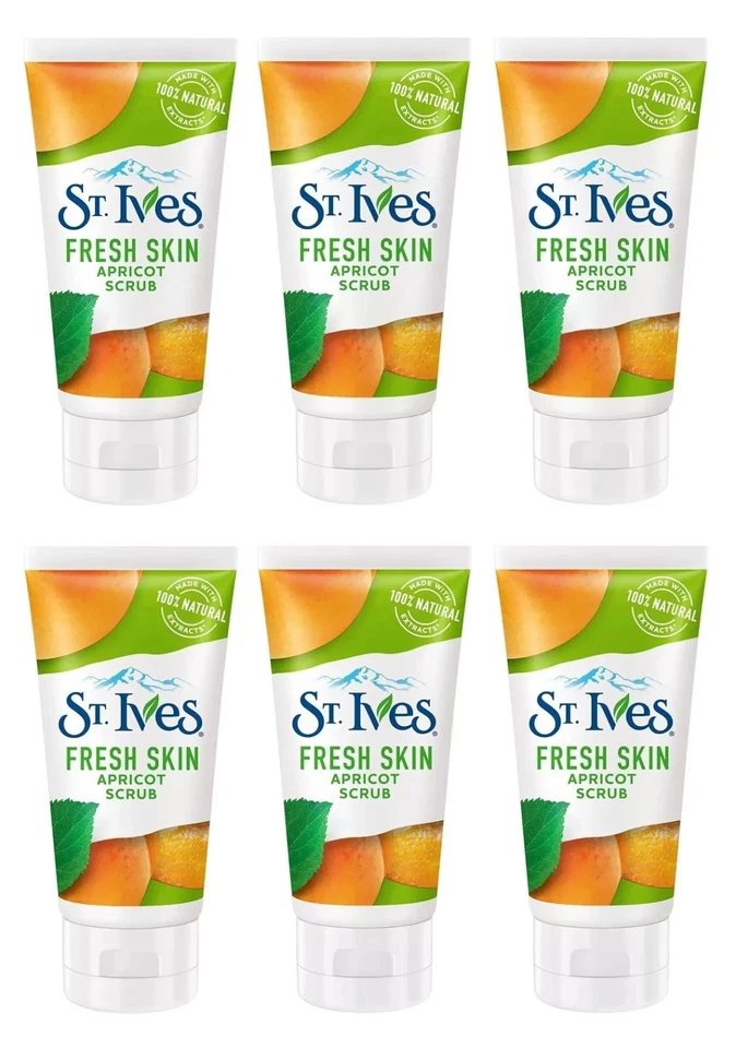 6x St. Ives Fresh Skin Apricot Scrub 150ml – Deep Exfoliating Face Cleanser - Image 1 of 1