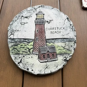 Stan Langtwait Shapes Of Clay Lighthouse Hanging Wall Plaque Currituck Beach Nc - Picture 1 of 9