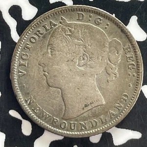 1882-H Newfoundland 20 Cents Lot#T7698 Silver! - Picture 1 of 2