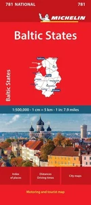 Baltic States - Michelin National Map 781 by Michelin (French) Folded Book - Imagen 1 de 1