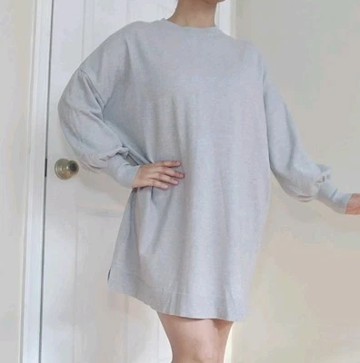 BB Dakota Steve Madden Olivia Sweater Dress Size XS Relaxed Mini Gray Oversized - Image 1 of 4