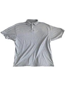 Pre Owned Men's Jerzees Spot Shield Polo Sz XXXL 2 Button Collared Gray Shirt - Picture 1 of 7