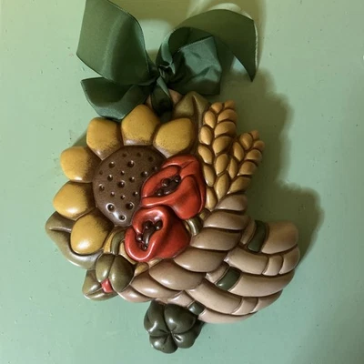 Thun Formella Girasole Tulipani E Quadrifoglio Cornucopia Cm 18x17 - Immagine 1 di 4