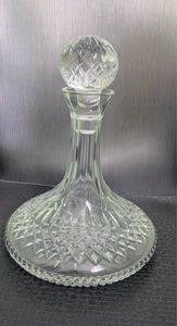 Vintage Waterford Crystal LISMORE Ships Decanter w/Faceted Ball Stopper, 9.8" - Picture 1 of 18