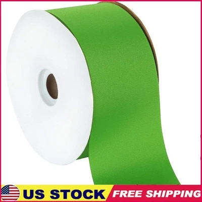 3 Inch Grosgrain Ribbon Apple Green Quality Polyester Crafting Bow Making New - Image 1 of 4