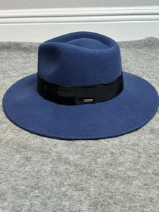 Bristol Fedora Western Blue 100% Wool Full Brim Hat NWOT Size 6 3/4 / XS - Picture 1 of 6