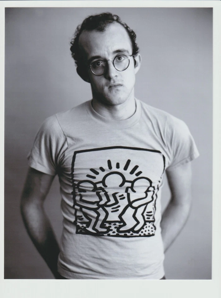 Foto retrato Keith Haring blanco y negro plata gelatina impresión 18x13 cm Foto 1 de 1