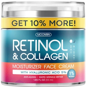 Retinol Creme für Gesicht mit Hyaluronsäure, Anti Aging Faltencreme für Frauen - Bild 1 von 12