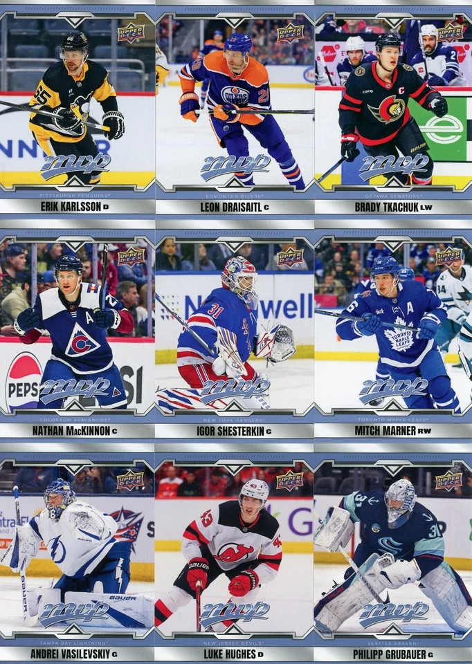 U PICK LOT 2024-25 24-25 Upper Deck UD MVP HOCKEY BASE card set #1-200 - Image 1 of 1