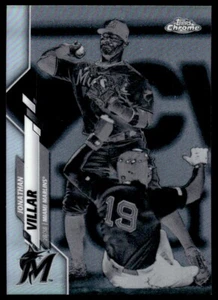 2020 Topps Chrome BLACK AND WHITE Jonathan Villar Miami Marlins #75 - Picture 1 of 2