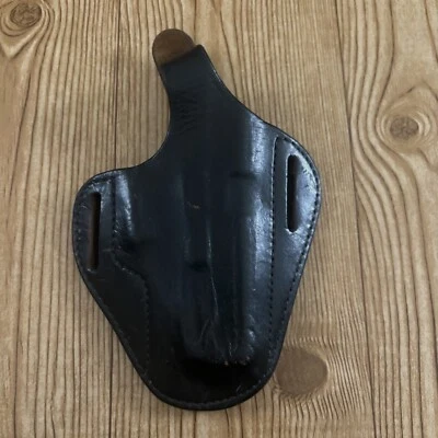 Vintage TRIPLE K Brand 248-61 Handcrafted Black Leather Holster Glock 9mm Police - Image 1 of 4