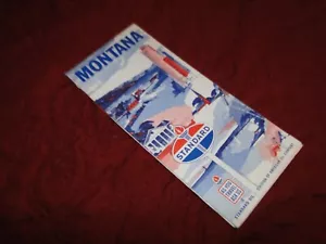 VINTAGE 1960's Standard Oil GAS Station ROAD Map STATE of MONTANA LOT S-02 - Picture 1 of 5