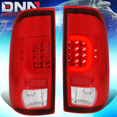 [RED C-STREAK 3D LED]FOR 2009-2016 FORD F350/F450 RED HOUSING REAR TAIL LIGHT - Image 1 of 4