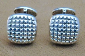 Gorgeous Sterling Square Quilted Links Of London Cufflinks ELEGANT - Picture 1 of 5