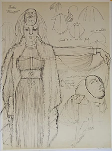 Ingrid ROSELL - Lithographie originale signée - Fricka dans Rhine Gold de Richar - Picture 1 of 1