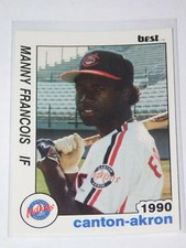 1990 BEST CANTON-AKRON INDIANS MANNY FRANCOIS CARD #8