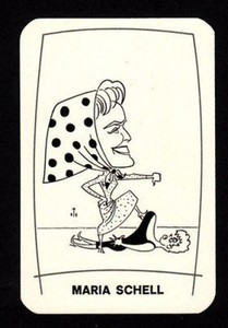 Maria Schell 1950s Movie Film Star Caricature German Collector Card