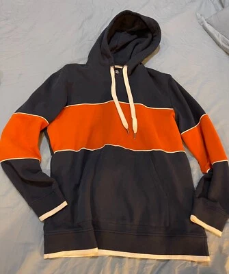 Sudadera con capucha a rayas anchas Pullover American Rag para hombre azul/marrón talla grande Foto 1 de 3