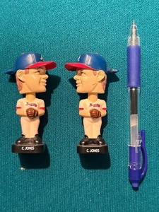 2x Chipper Jones Post Cereal mini Bobblehead figures - Atlanta Braves - Picture 1 of 3